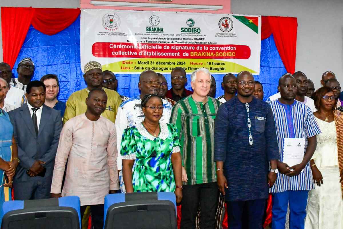 Signature de la convention collective d’établissement de BRAKINA-SODIBO