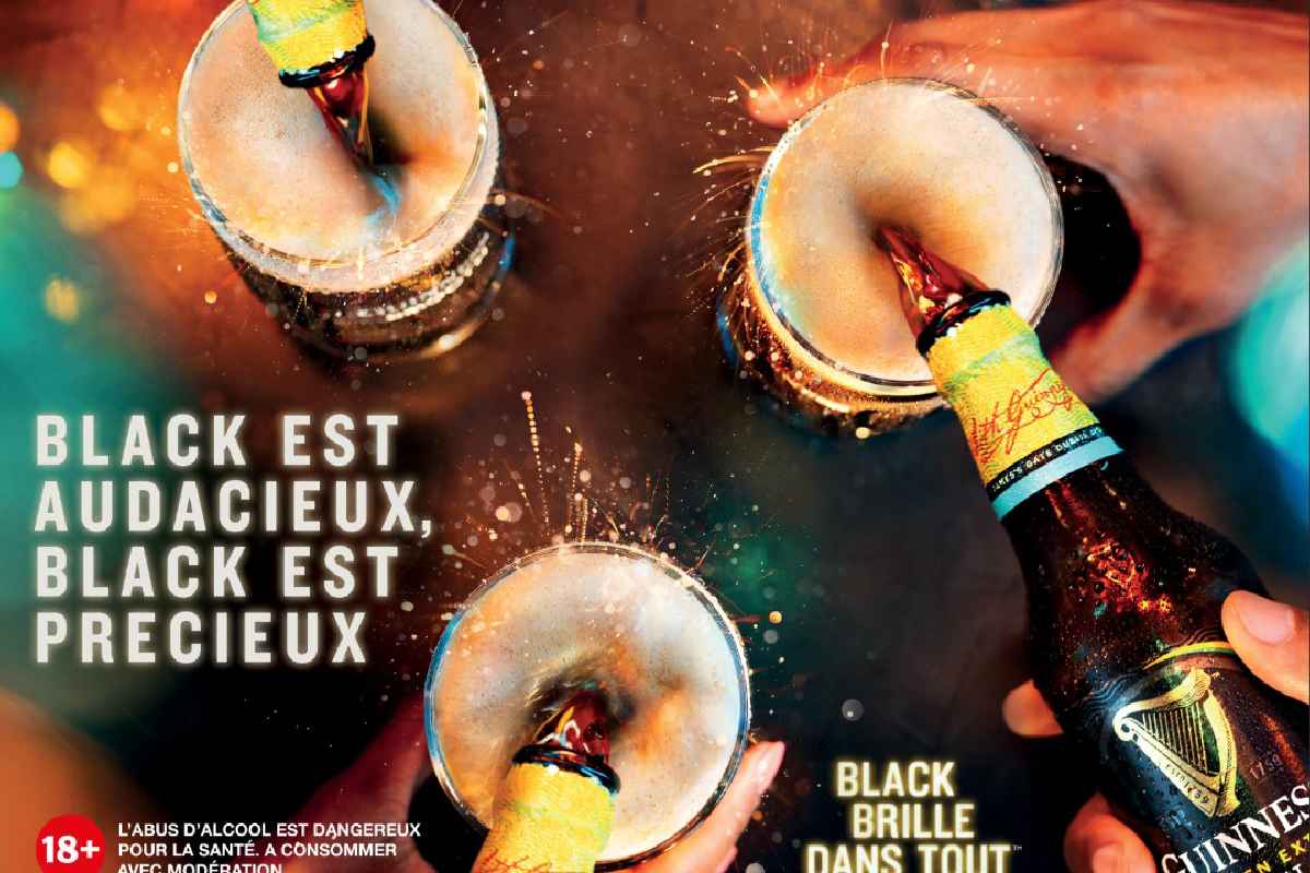 Campagne Guinness: « Black brille dans tout »